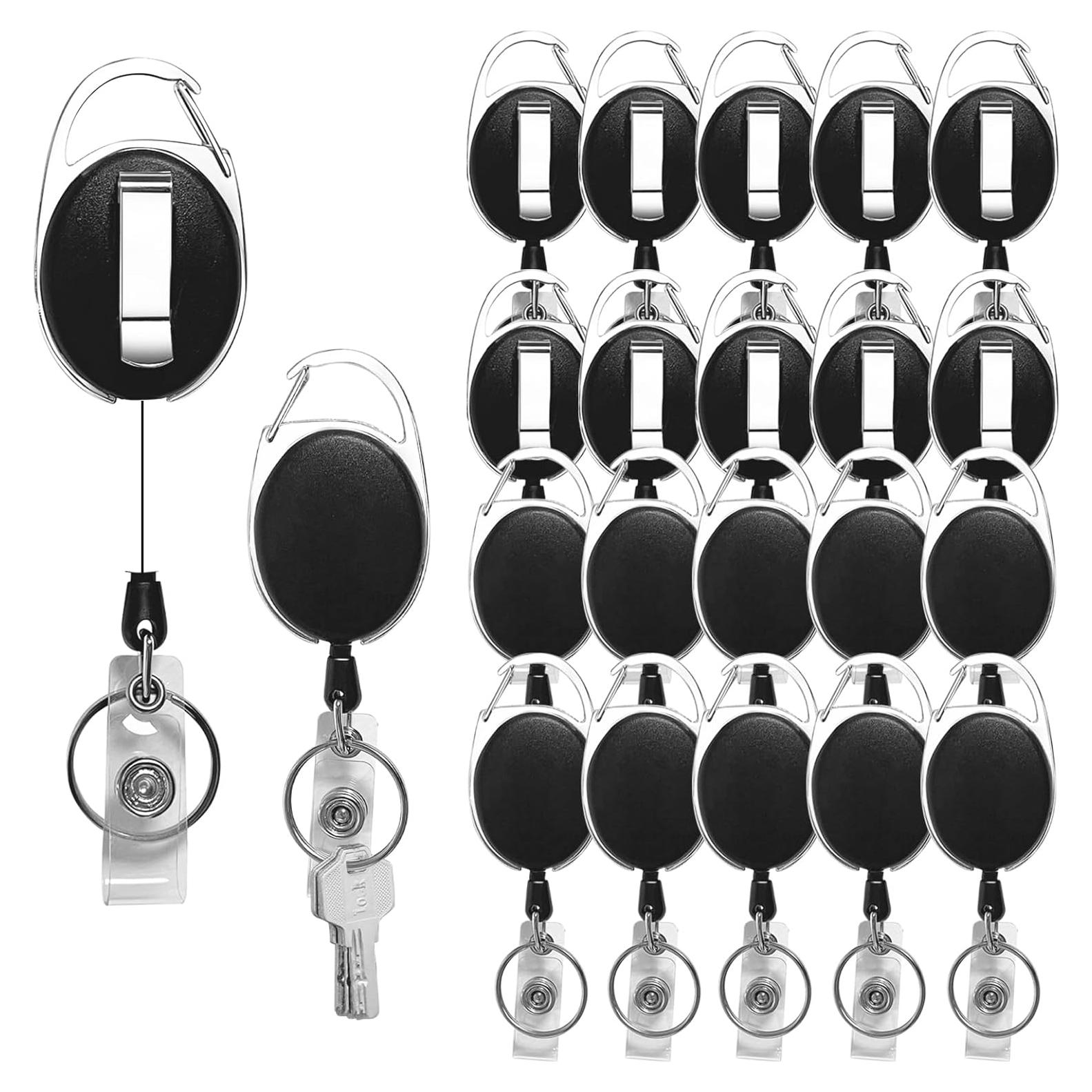 Paquete de 20 Sujetadores Retráctiles Diateklity con Clip