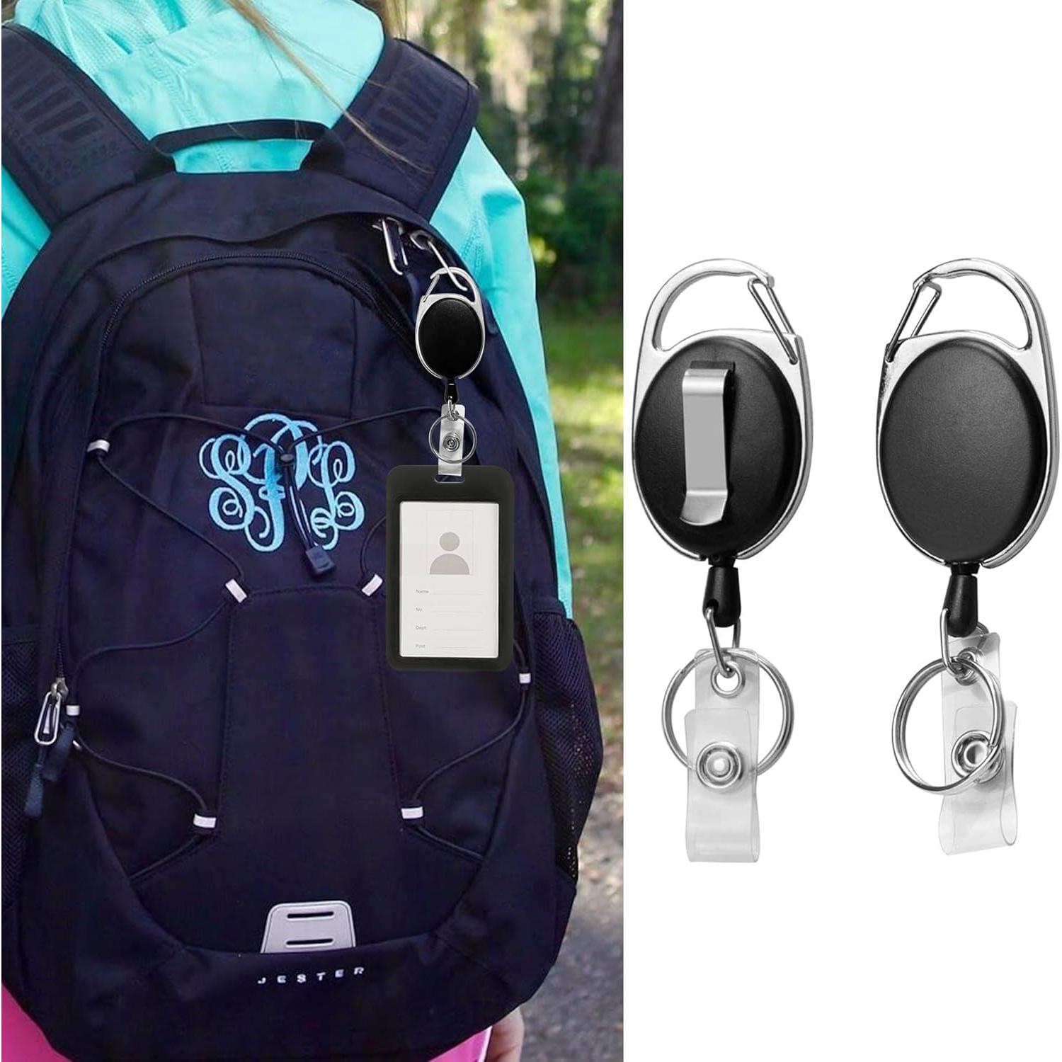 Paquete de 20 Sujetadores Retráctiles Diateklity con Clip