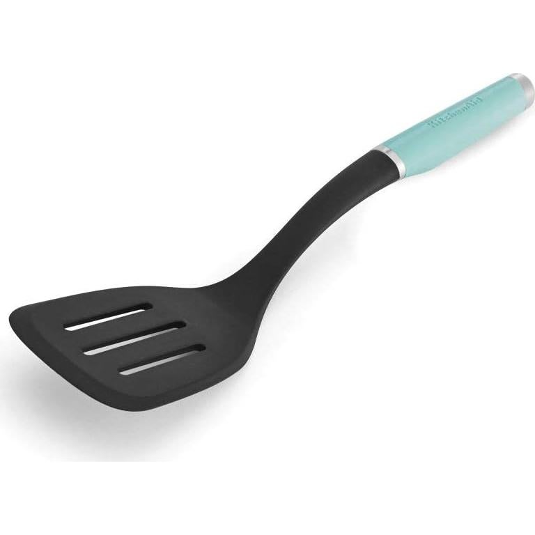 Espátula Ranurada de Nylon KitchenAid 34.7 cm Aqua Sky