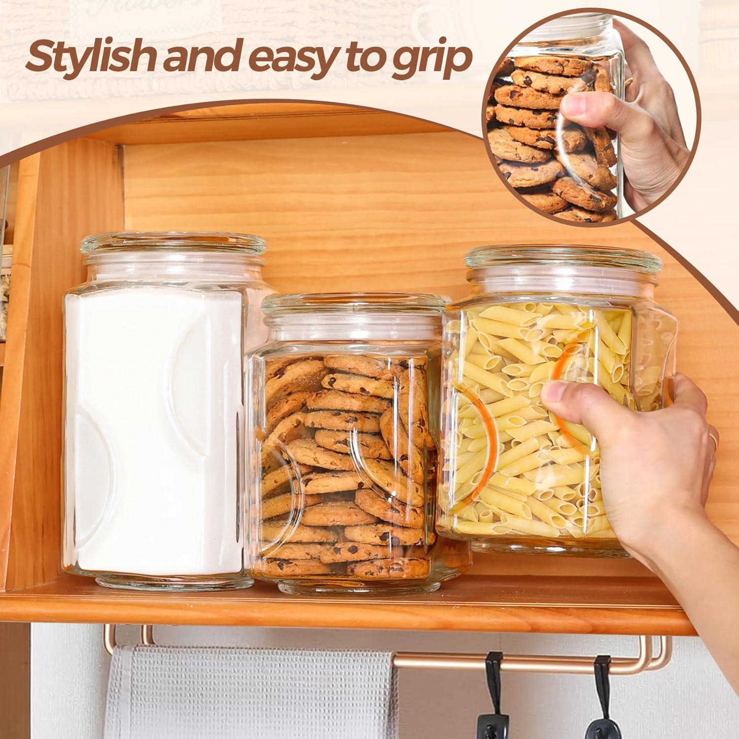 Frasco de vidrio ComSaf 64 oz set 2 piezas con tapa hermética