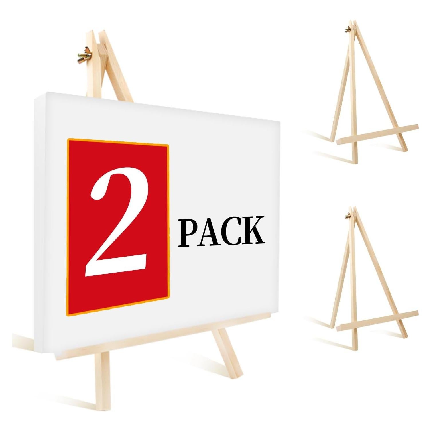 Paquete de 2 Caballetes de Madera HXSEMAYIG 35.5 cm Plegables