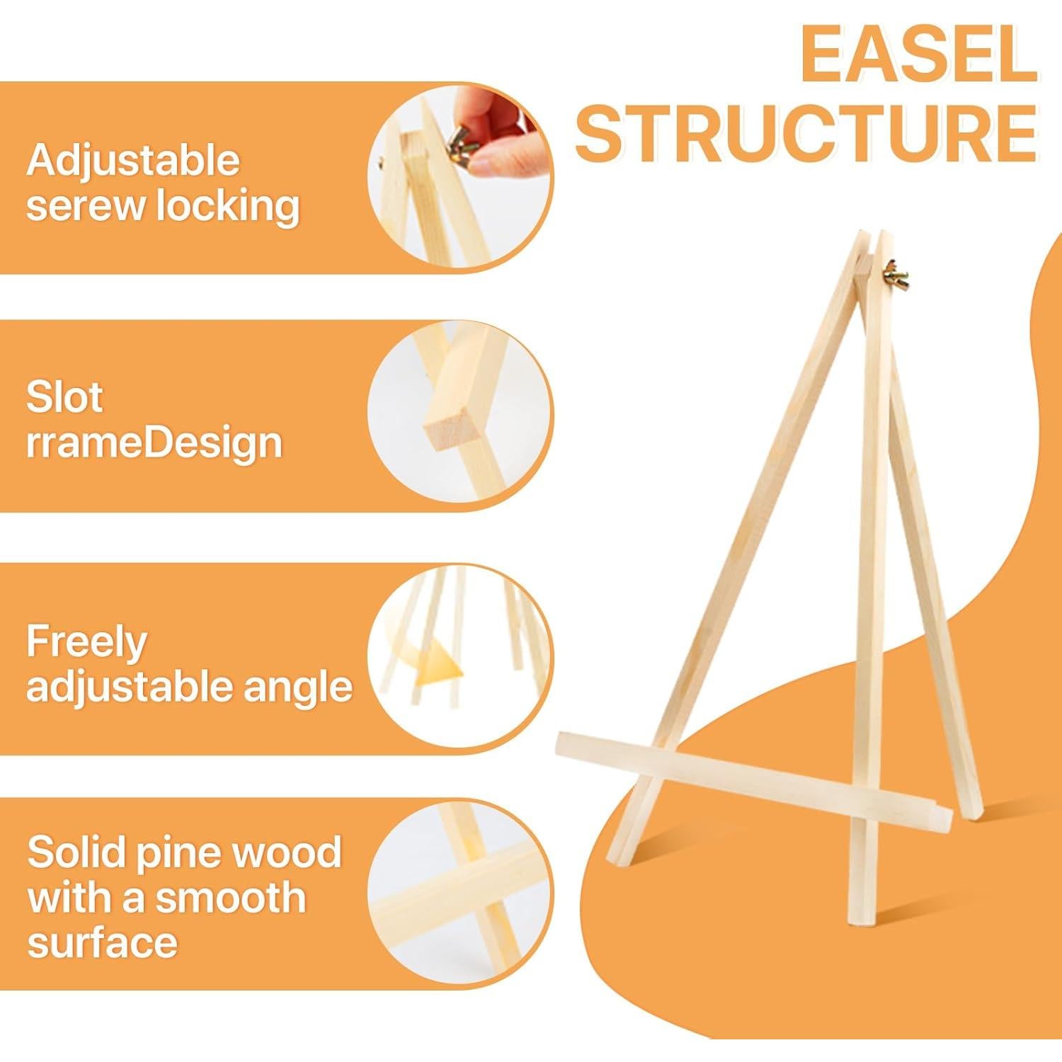 Paquete de 2 Caballetes de Madera HXSEMAYIG 35.5 cm Plegables