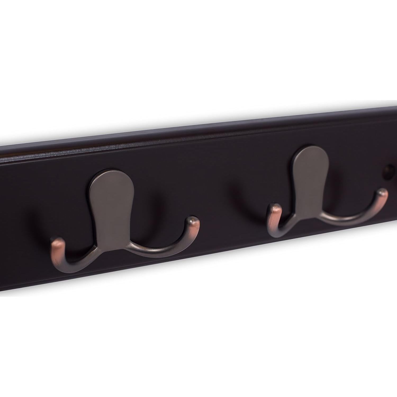 Perchero de Doble Gancho BIRDROCK HOME para Pared - 4 Ganchos