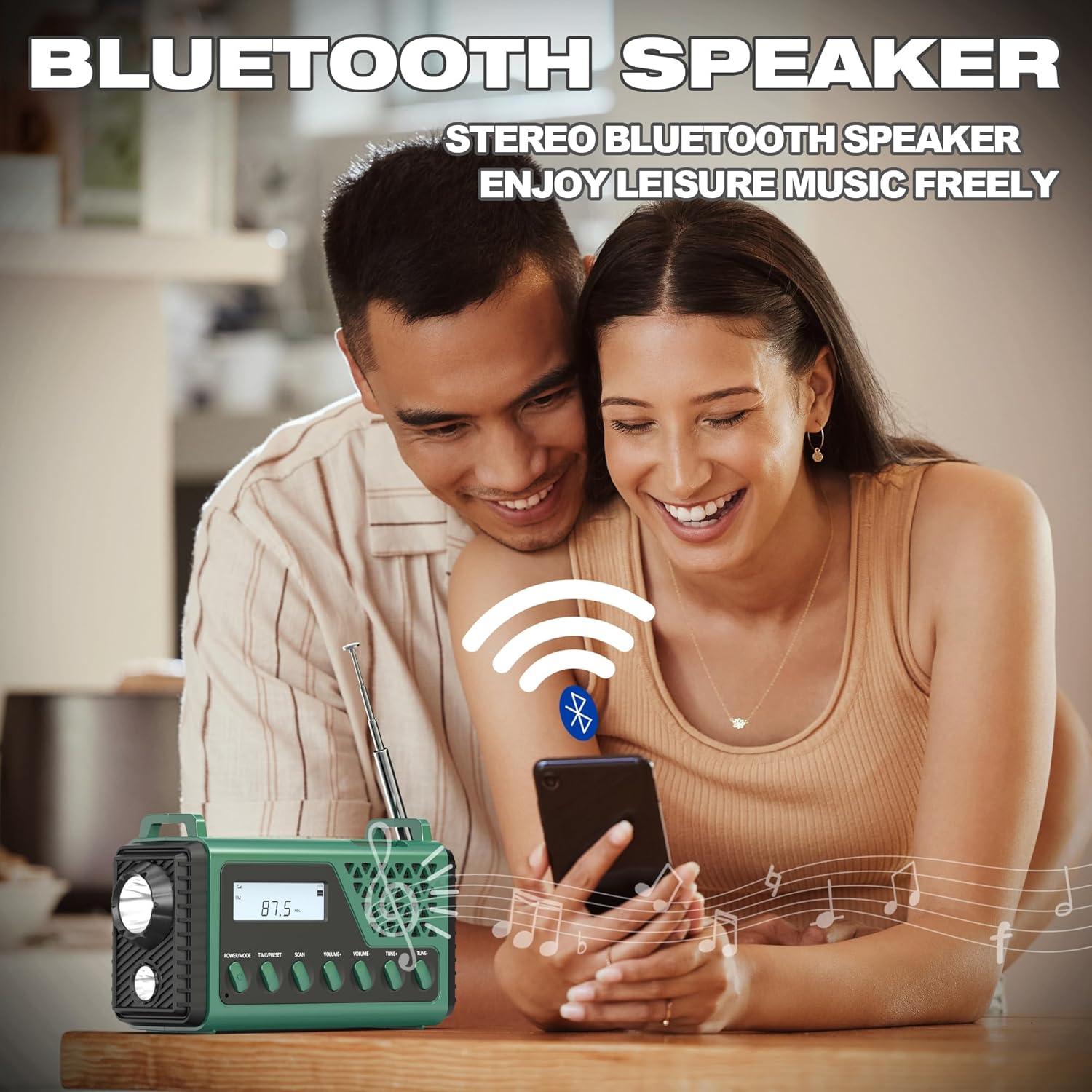 Radio Meteorológica de Emergencia DexScout 10000mAh Verde