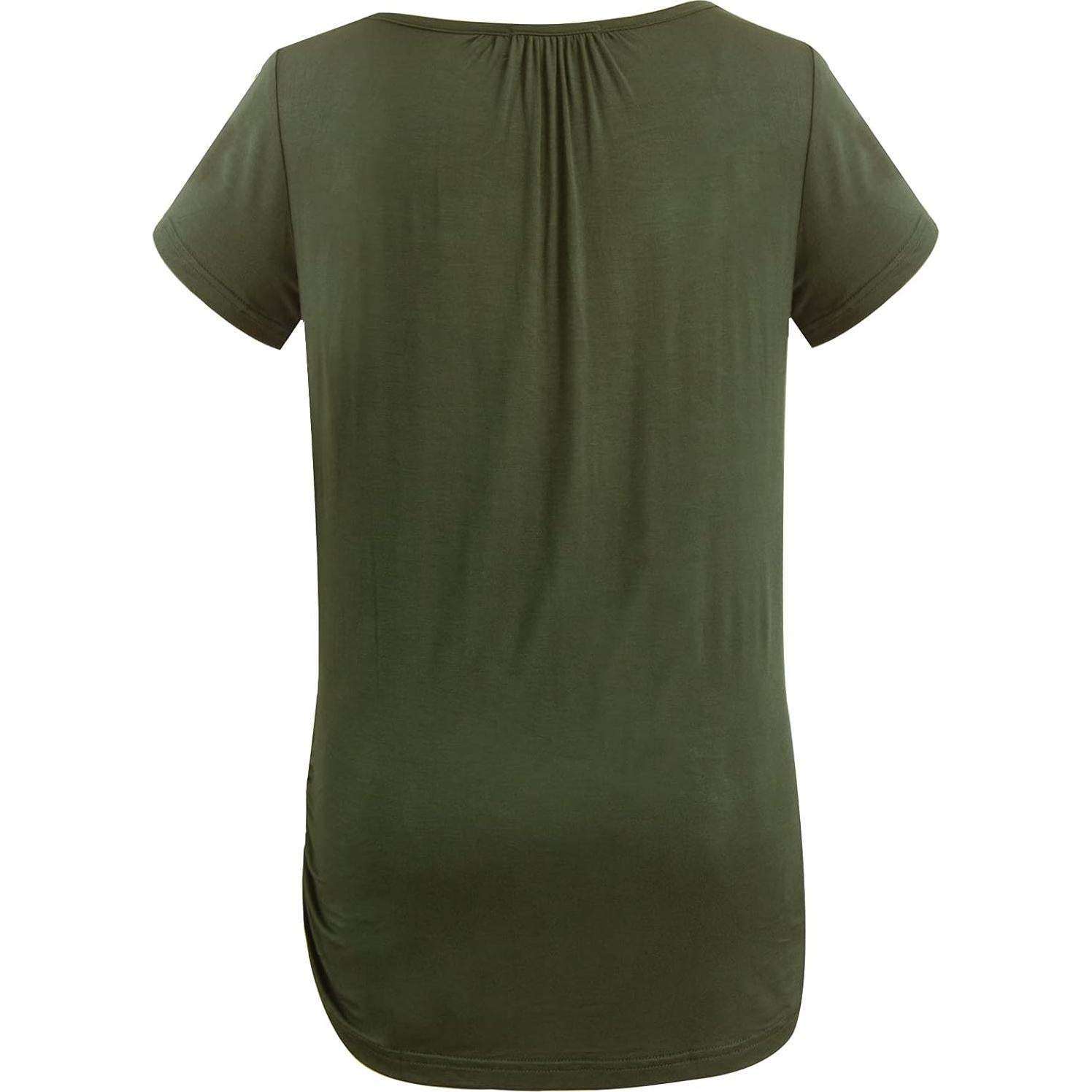 Camisetas de Lactancia Manga Corta Smallshow 3-Pack Verde, Negro, Gris