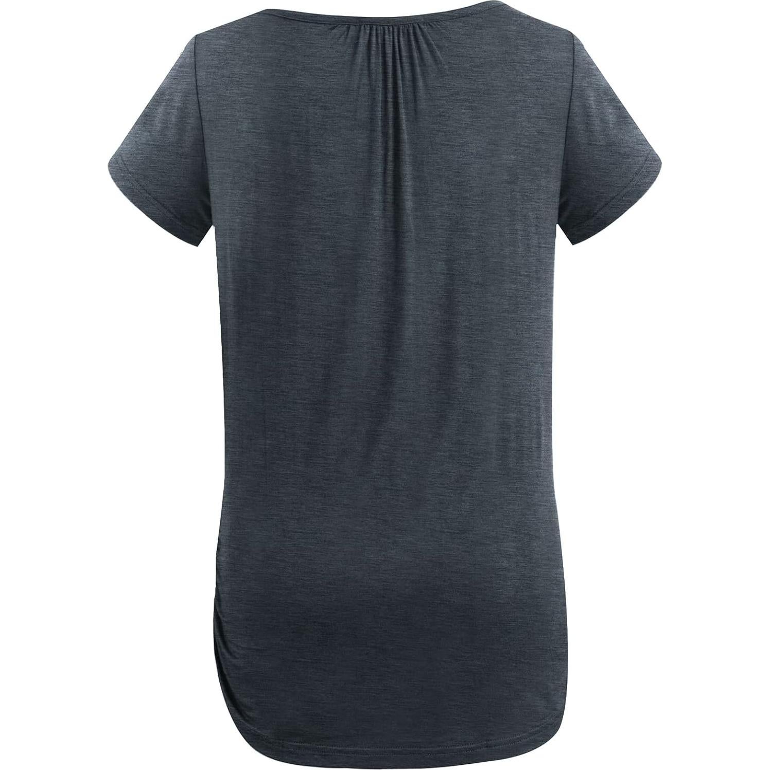 Camisetas de Lactancia Manga Corta Smallshow 3-Pack Verde, Negro, Gris