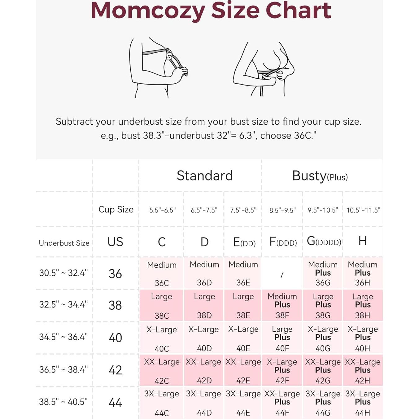 Sujetador de Bombeo Manos Libres Momcozy Talla Mediana Negro