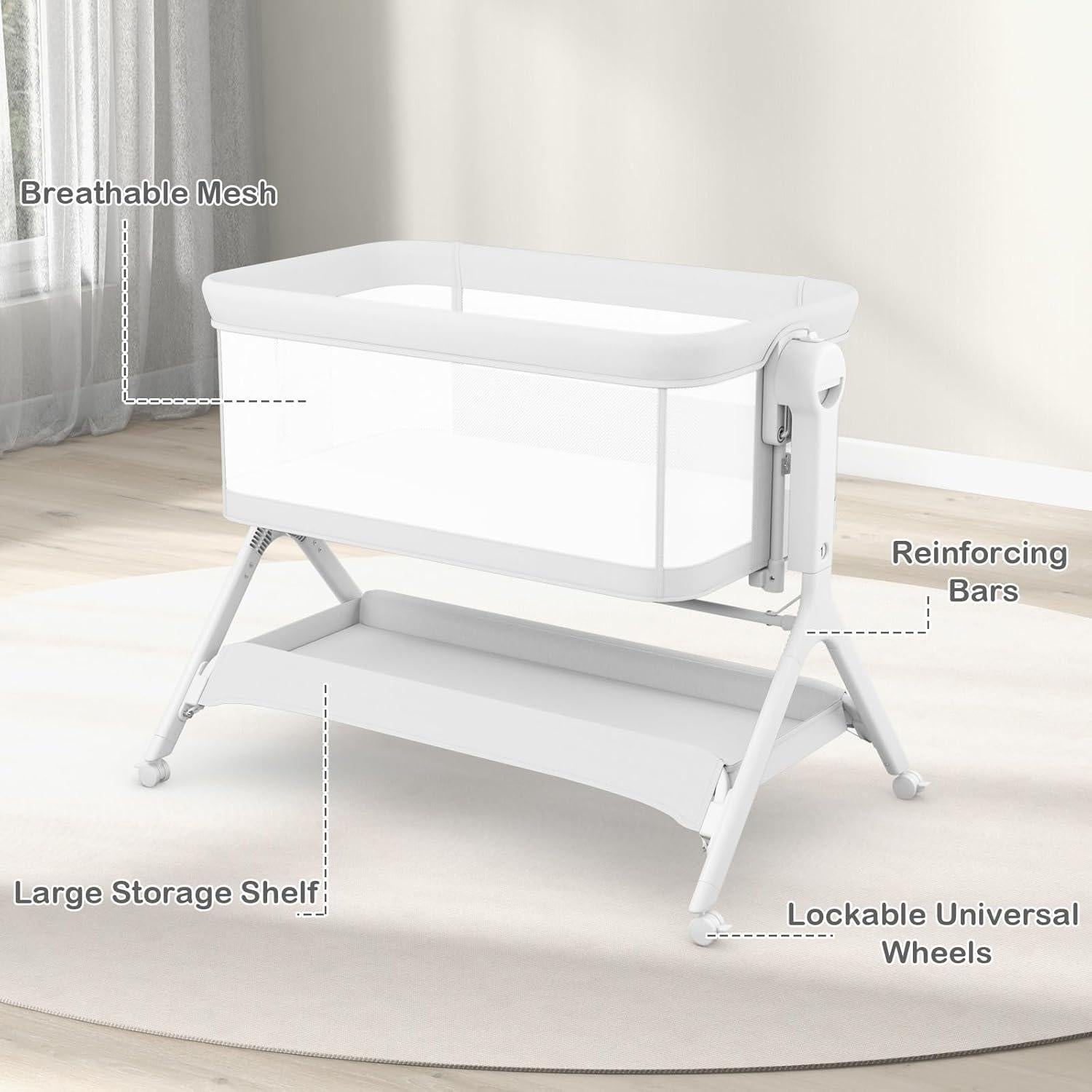 Cuna para Bebés INFANS 5 en 1 Ajustable con Ruedas y Red