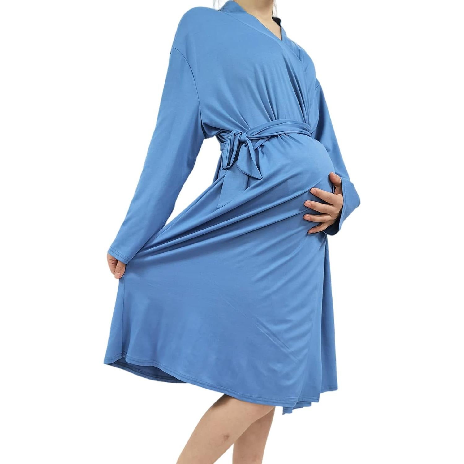 Bata de Maternidad QTECLOR con Manta y Diadema para Mujeres