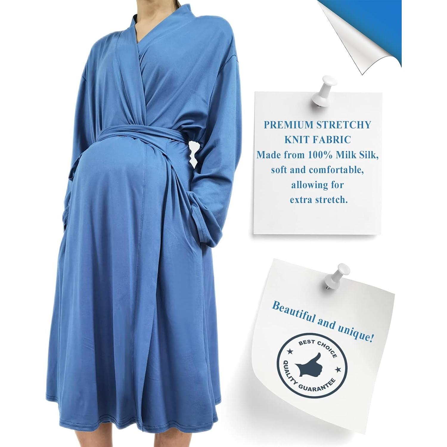 Bata de Maternidad QTECLOR con Manta y Diadema para Mujeres