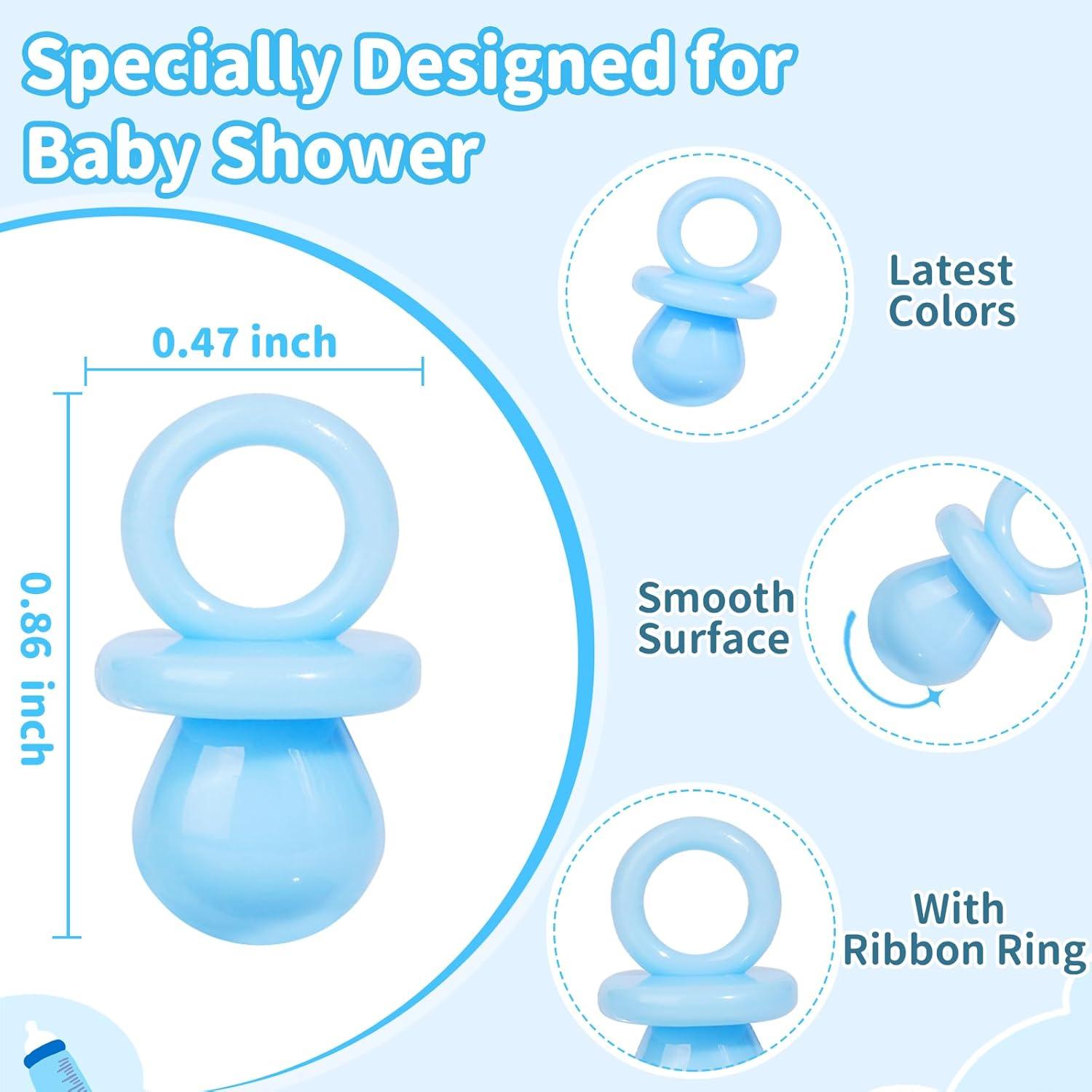 150 Mini Chupetes de Plástico para Baby Shower - Decoración DIY