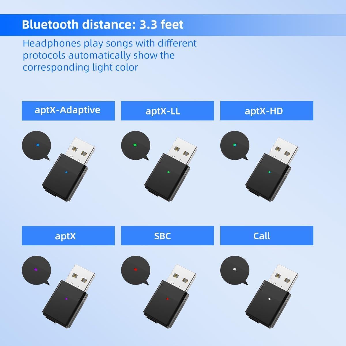 Adaptador Bluetooth Ldex DG05 para PS5, PS4, Switch, PC