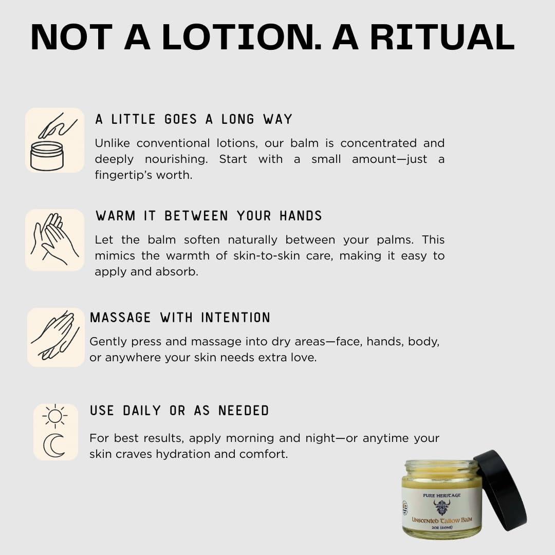 Bálsamo de Sebo Natural Pure Heritage - Hidratante 56.7g