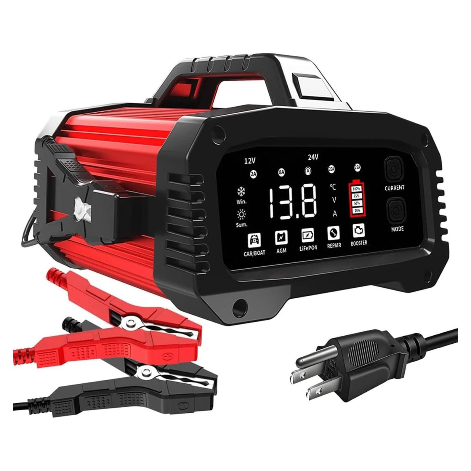 Cargador de Batería 25A Haibro 12V/24V Inteligente