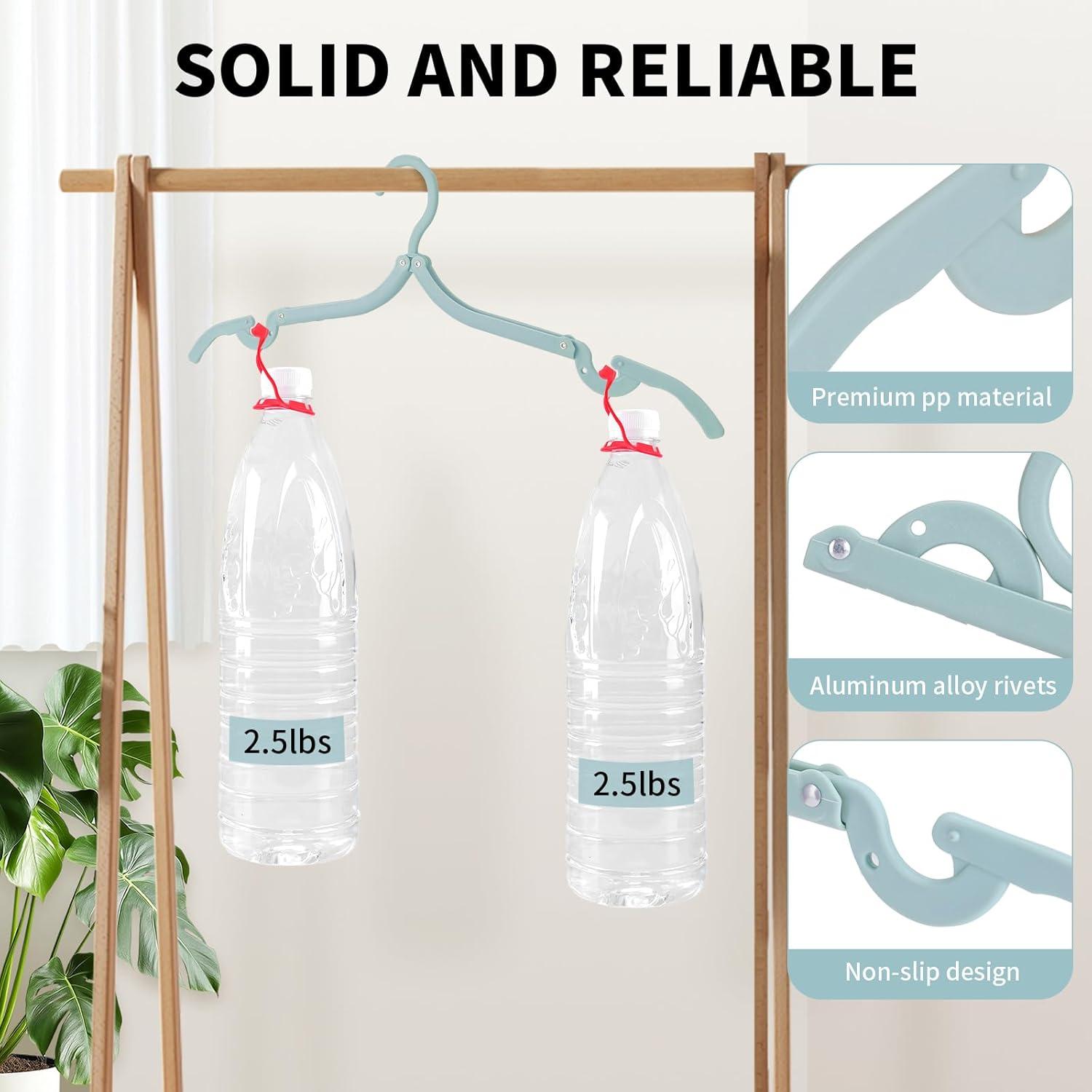 Perchas de Viaje Plegables Actmuen 50 Pcs Livianas Multicolor