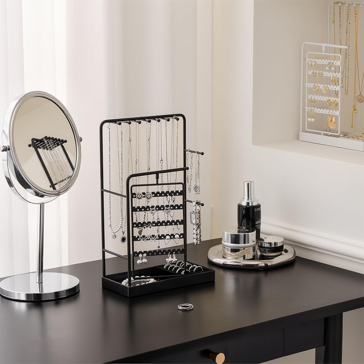 Soporte Organizador de Joyería Lolalet Negro, Rotatorio 360°