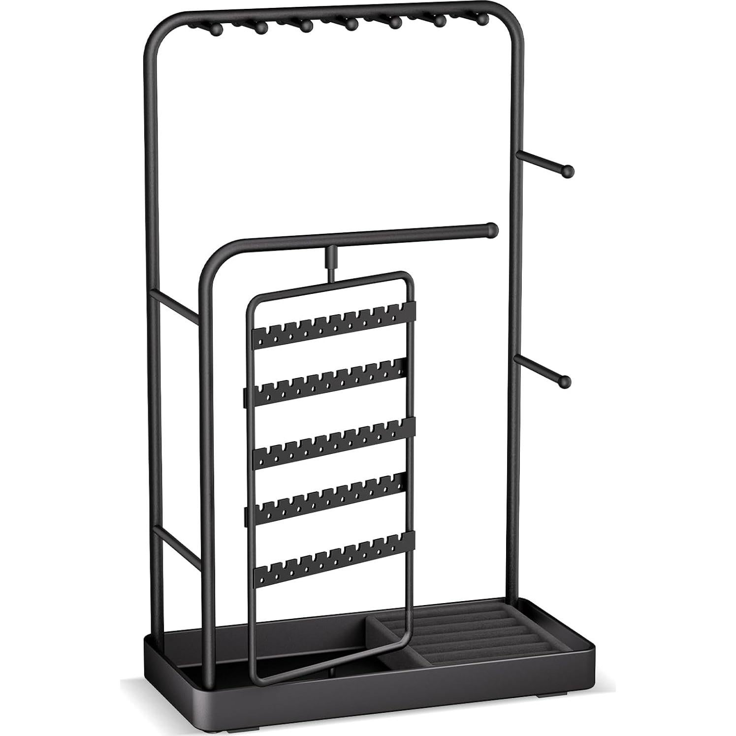 Soporte Organizador de Joyería Lolalet Negro, Rotatorio 360°