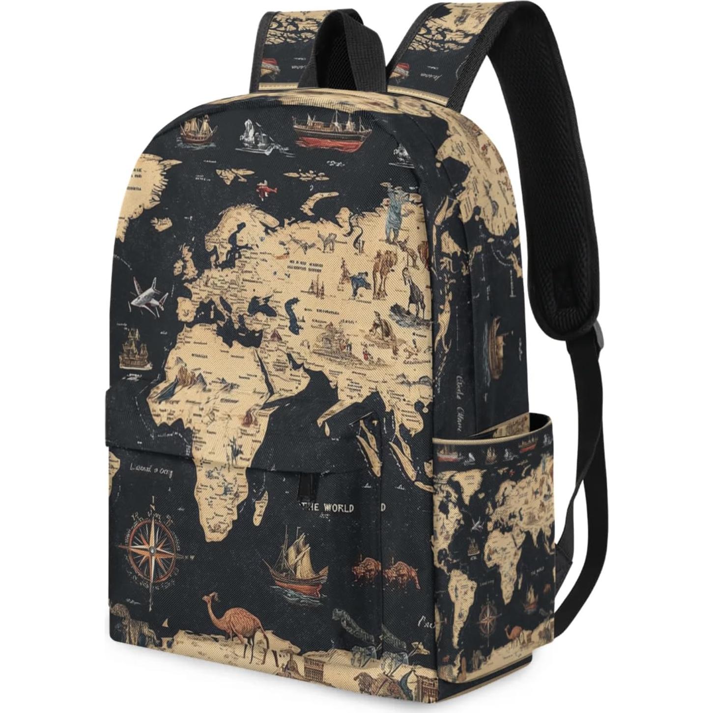 Mochila Infantil PATTERNFUL 15" Mapa del Mundo Resistente