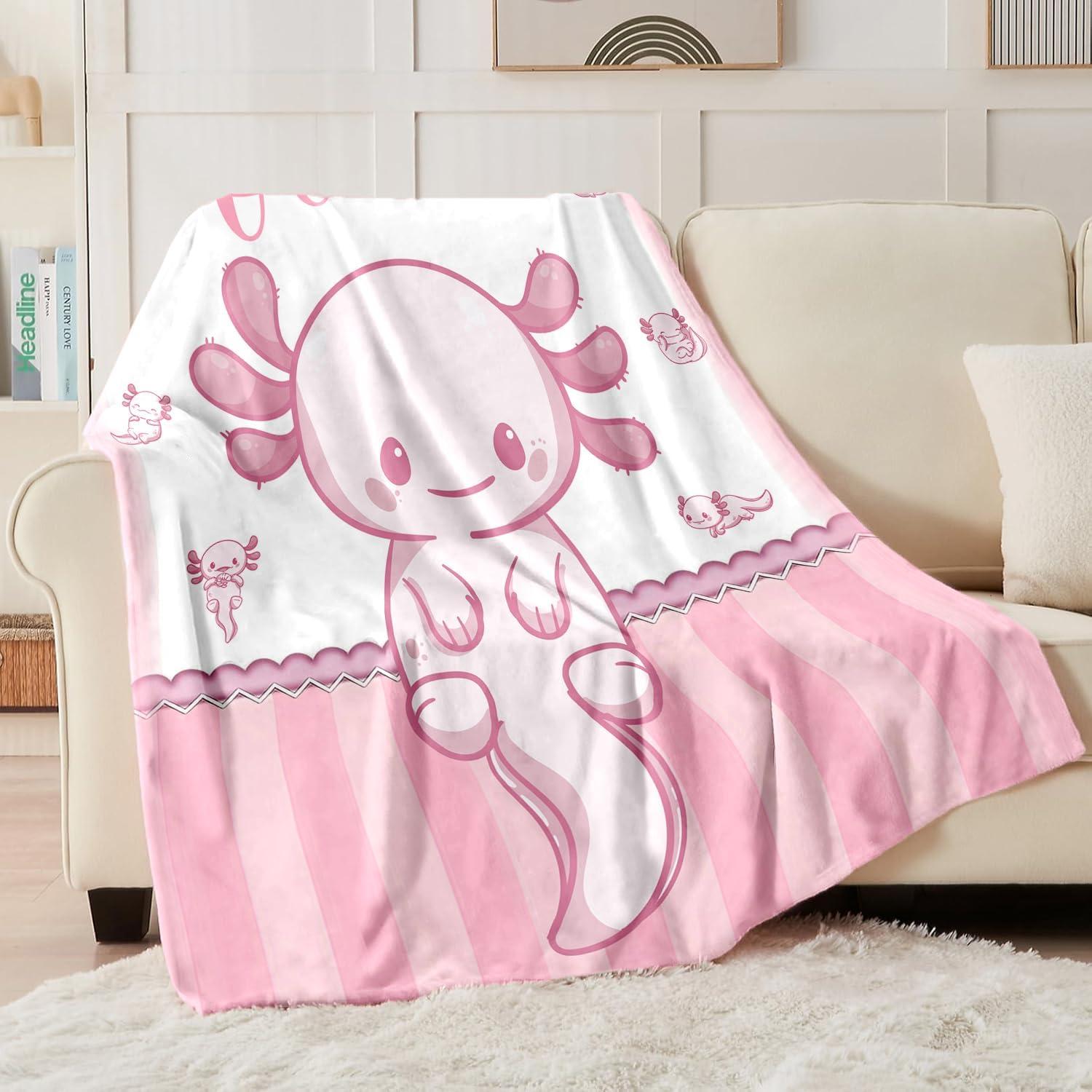 Manta Personalizada UJDUYSD Axolote 76x102cm Suave Franela