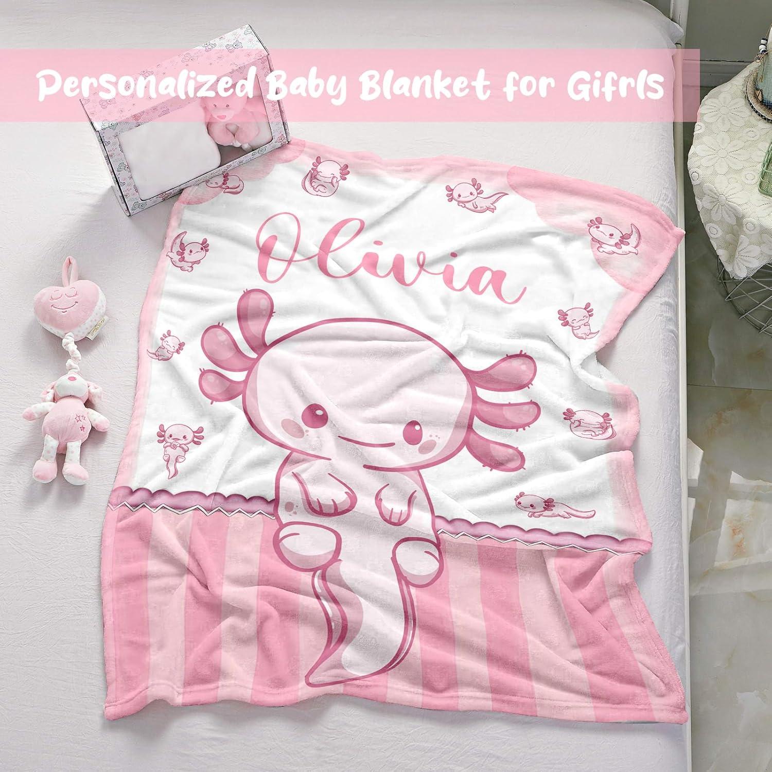 Manta Personalizada UJDUYSD Axolote 76x102cm Suave Franela