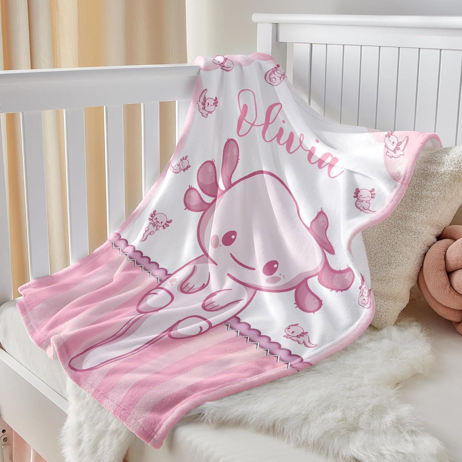 Manta Personalizada UJDUYSD Axolote 76x102cm Suave Franela