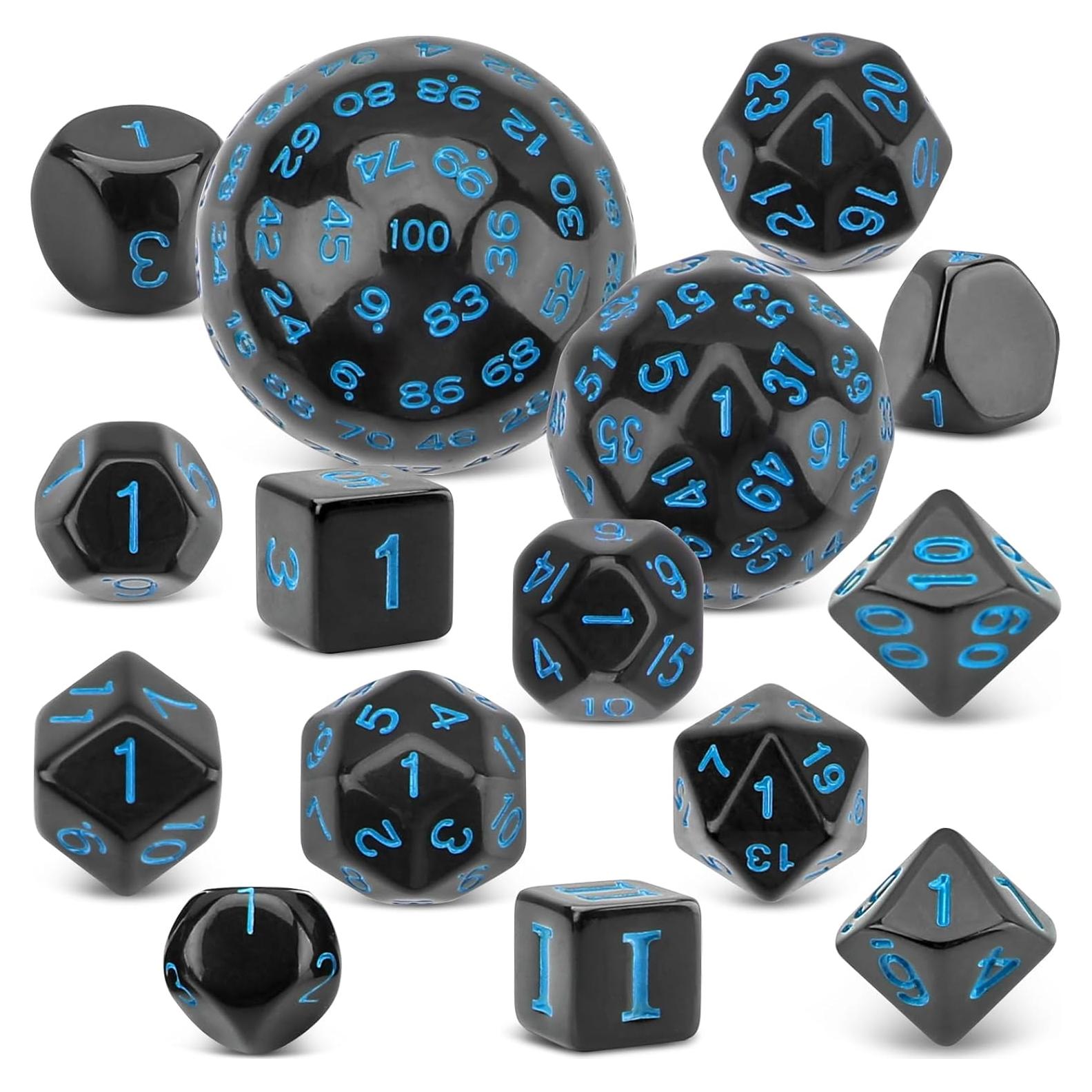 Dados Poliedricos Coyeekn 15 Piezas D3-D100 con Bolsa