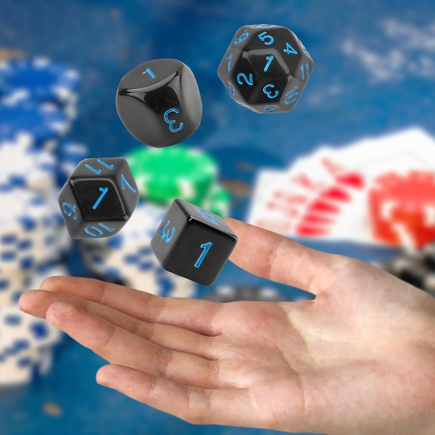 Dados Poliedricos Coyeekn 15 Piezas D3-D100 con Bolsa