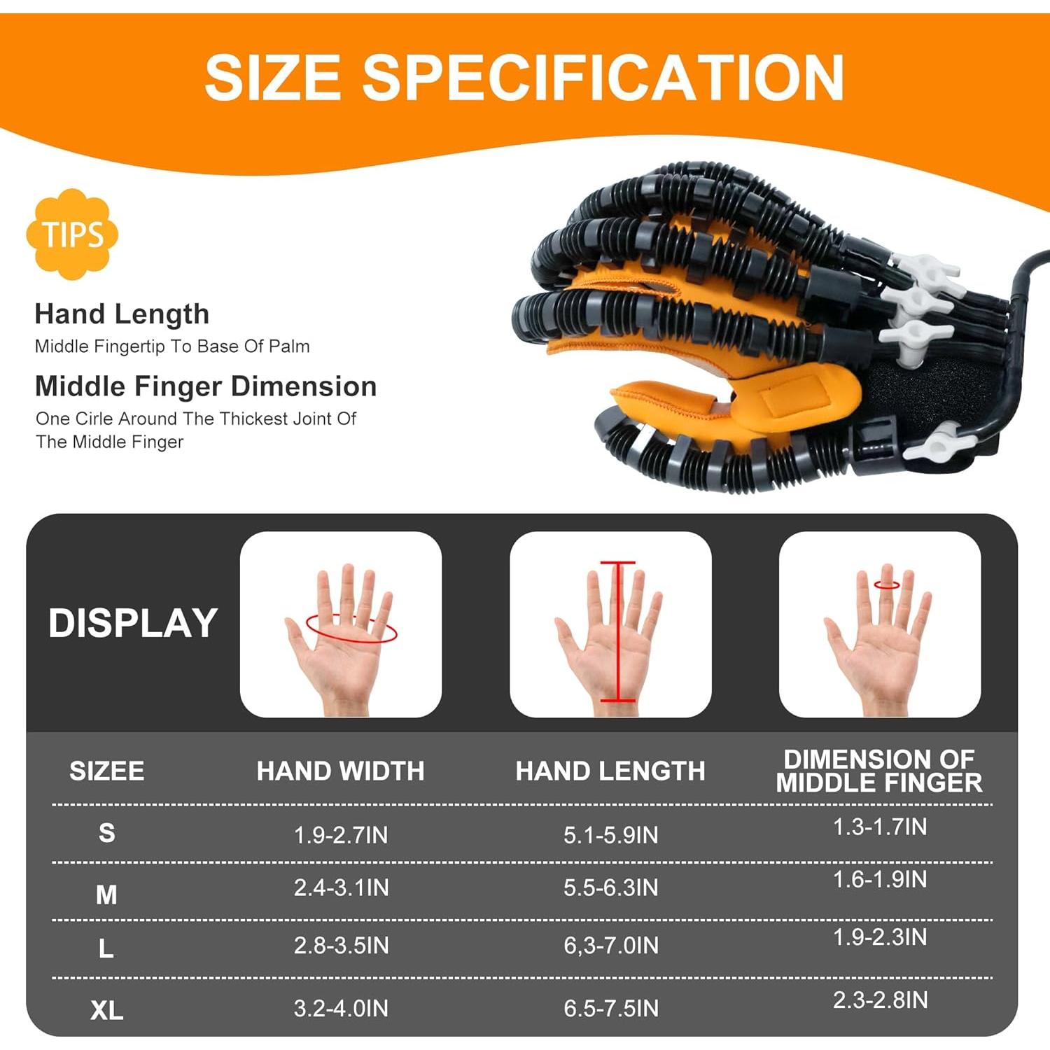 Guantes de Rehabilitación BLIUJQ para Mano Izquierda L