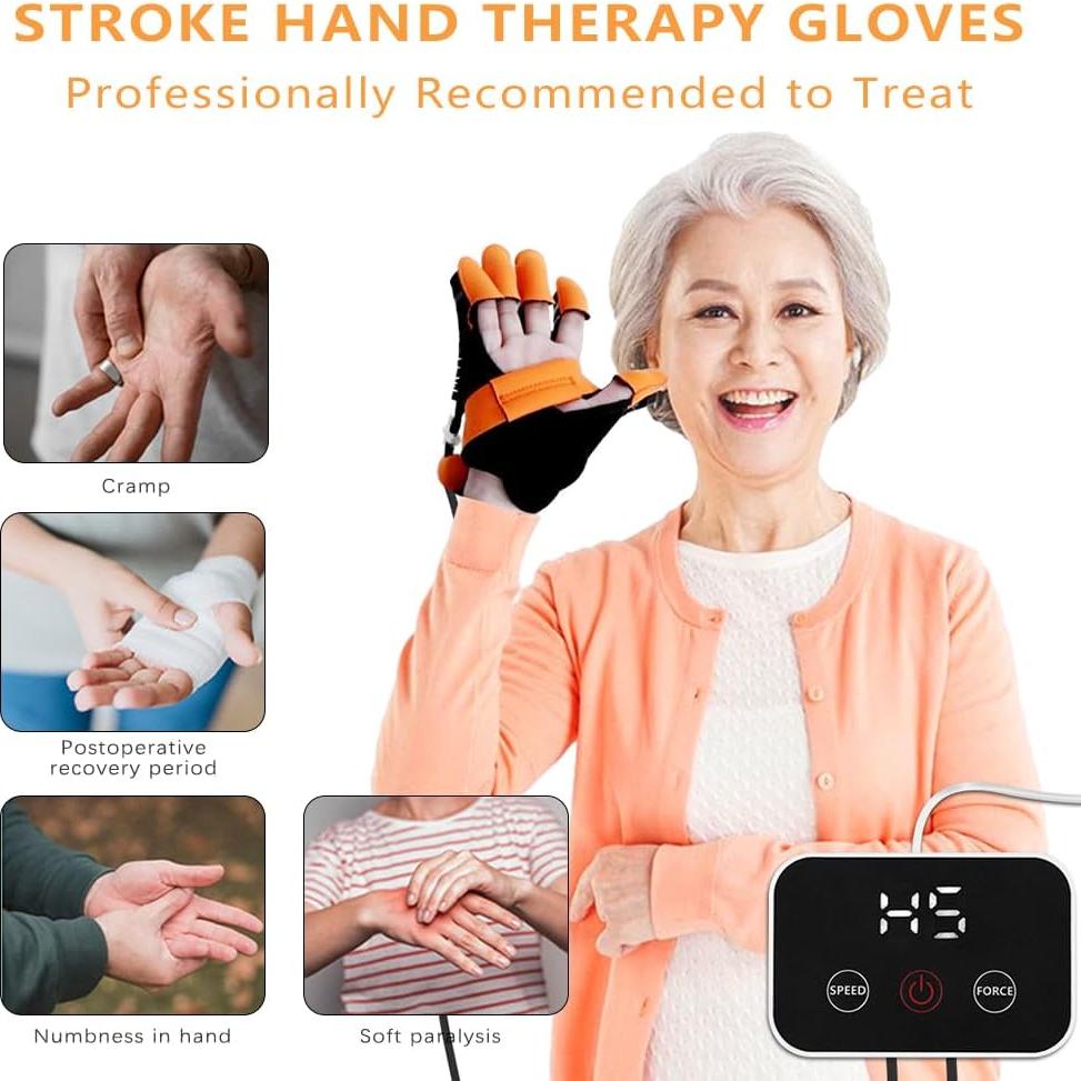 Guantes Rehabilitadores Robóticos JBMBHC Mano Derecha XL Naranja