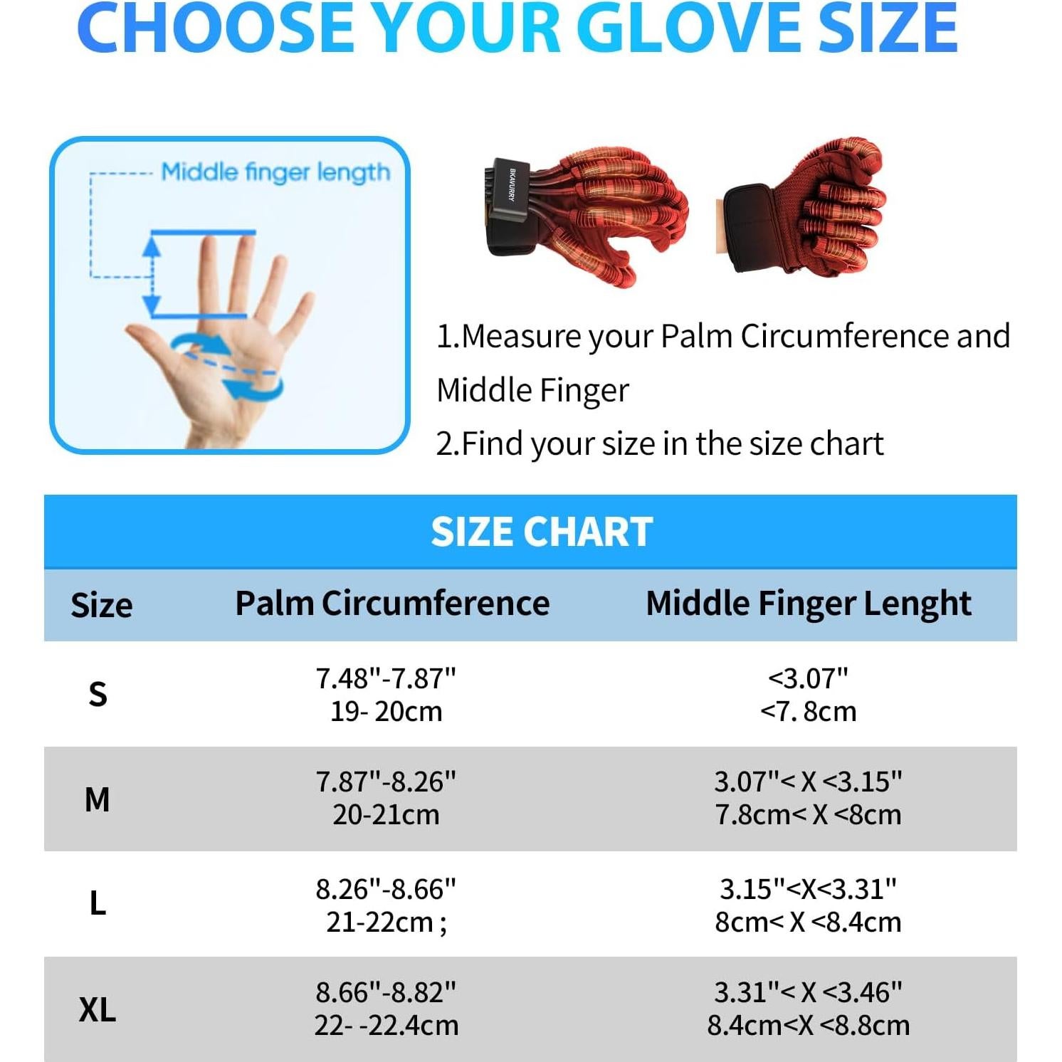 Guante Robótico de Rehabilitación KWYBOW Mano Izquierda Calentado