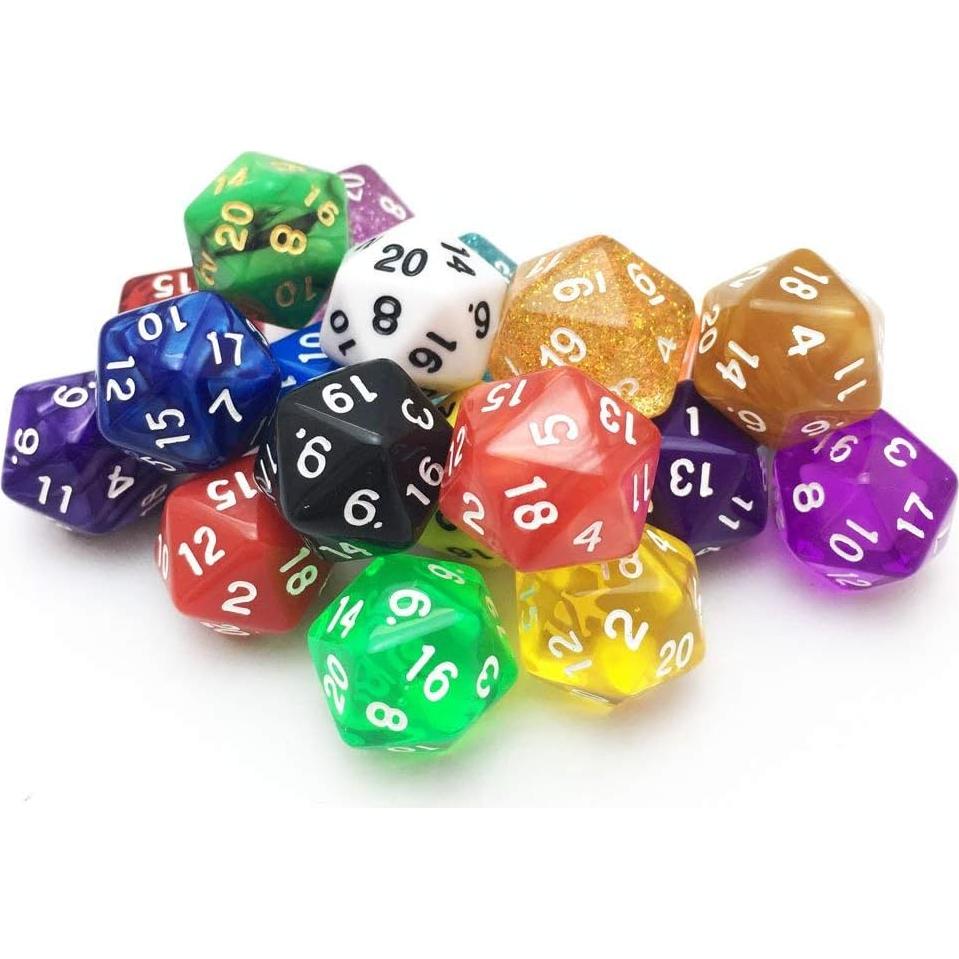 Dados D20 10-Pack SmartDealsPro 22mm Color Mezclado