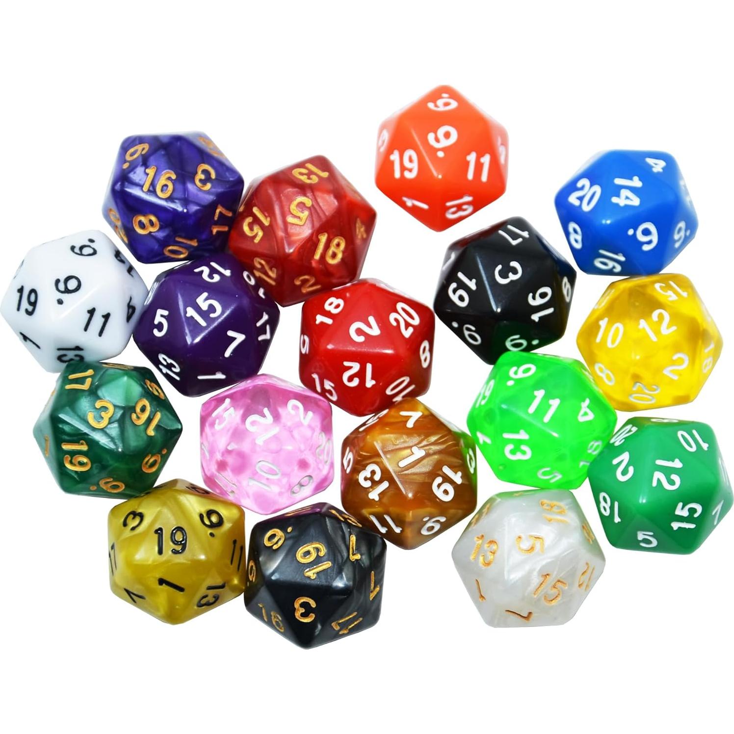 Dados D20 10-Pack SmartDealsPro 22mm Color Mezclado