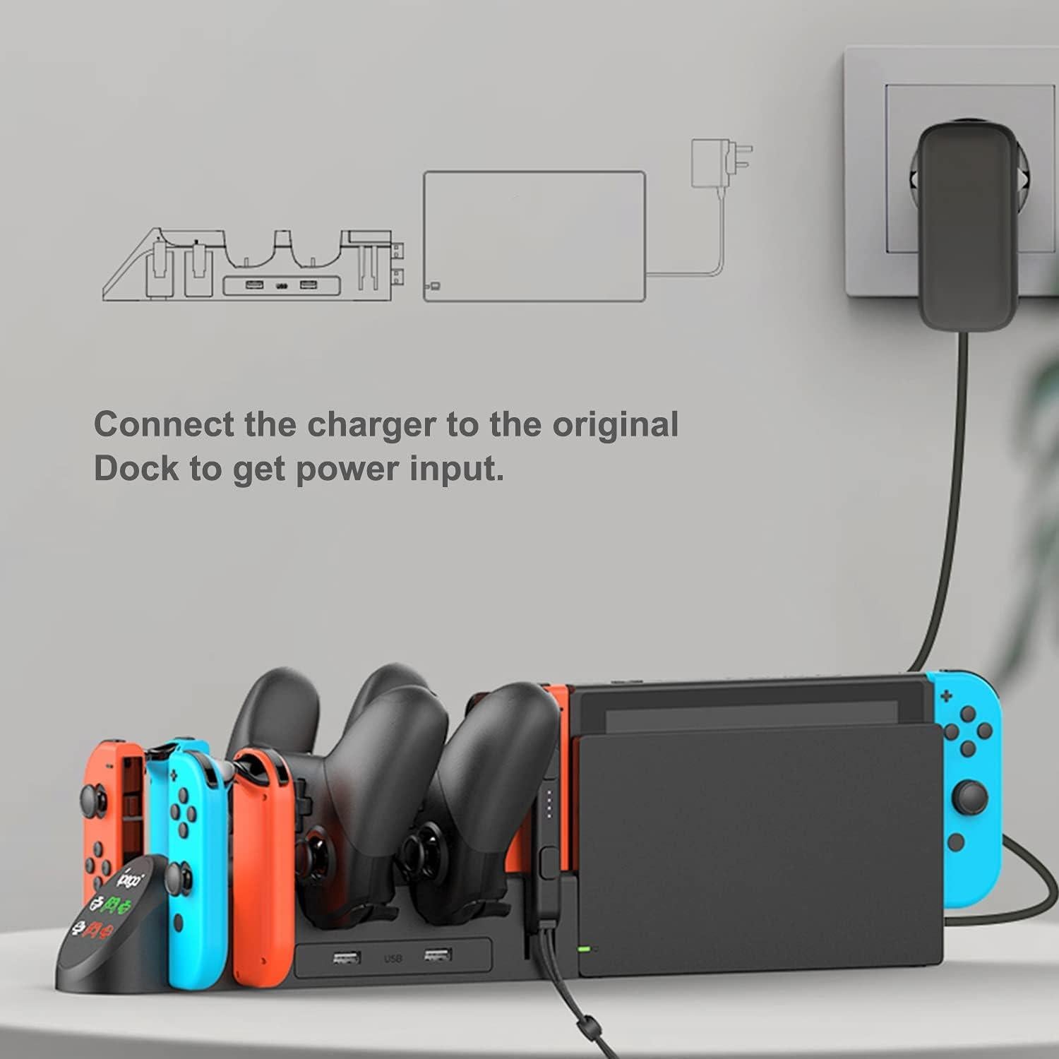 Dock de Carga FastSnail para Nintendo Switch y Joy-Con