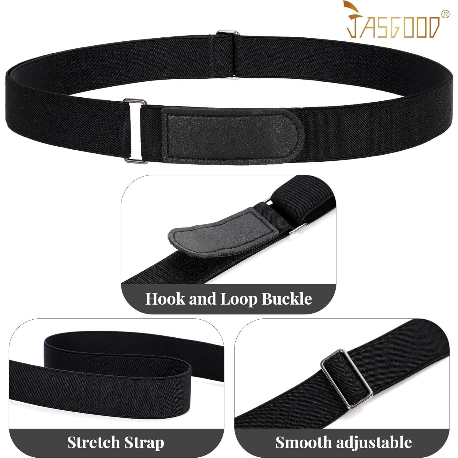 Cinturón Ajustable Crop Top Tuck JASGOOD para Mujeres - 60cm a 120cm