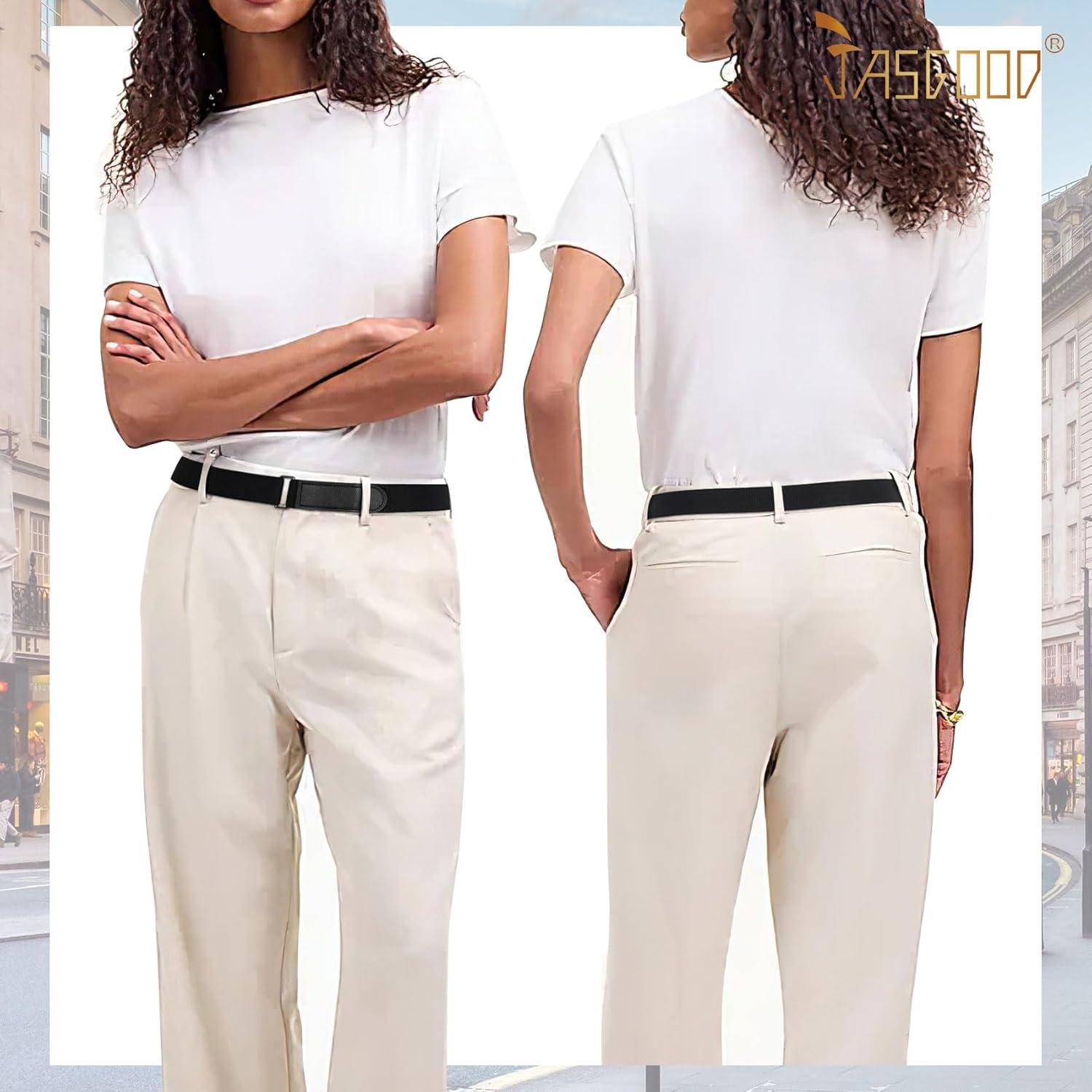 Cinturón Ajustable Crop Top Tuck JASGOOD para Mujeres - 60cm a 120cm