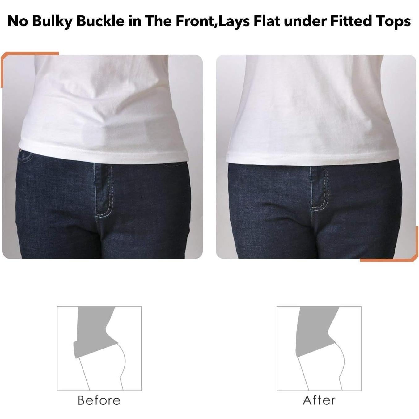 Cinturón Ajustable Crop Top Tuck JASGOOD para Mujeres - 60cm a 120cm