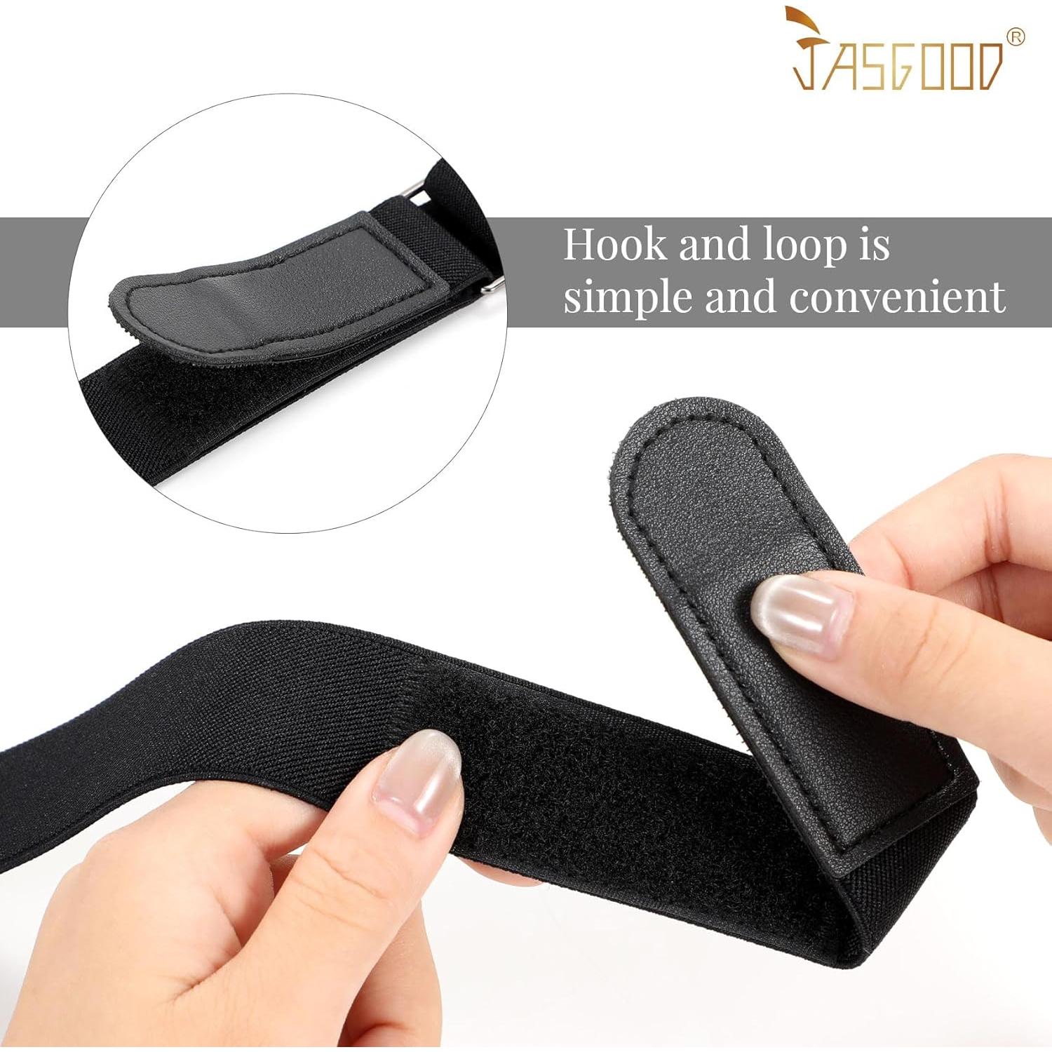 Cinturón Ajustable Crop Top Tuck JASGOOD para Mujeres - 60cm a 120cm