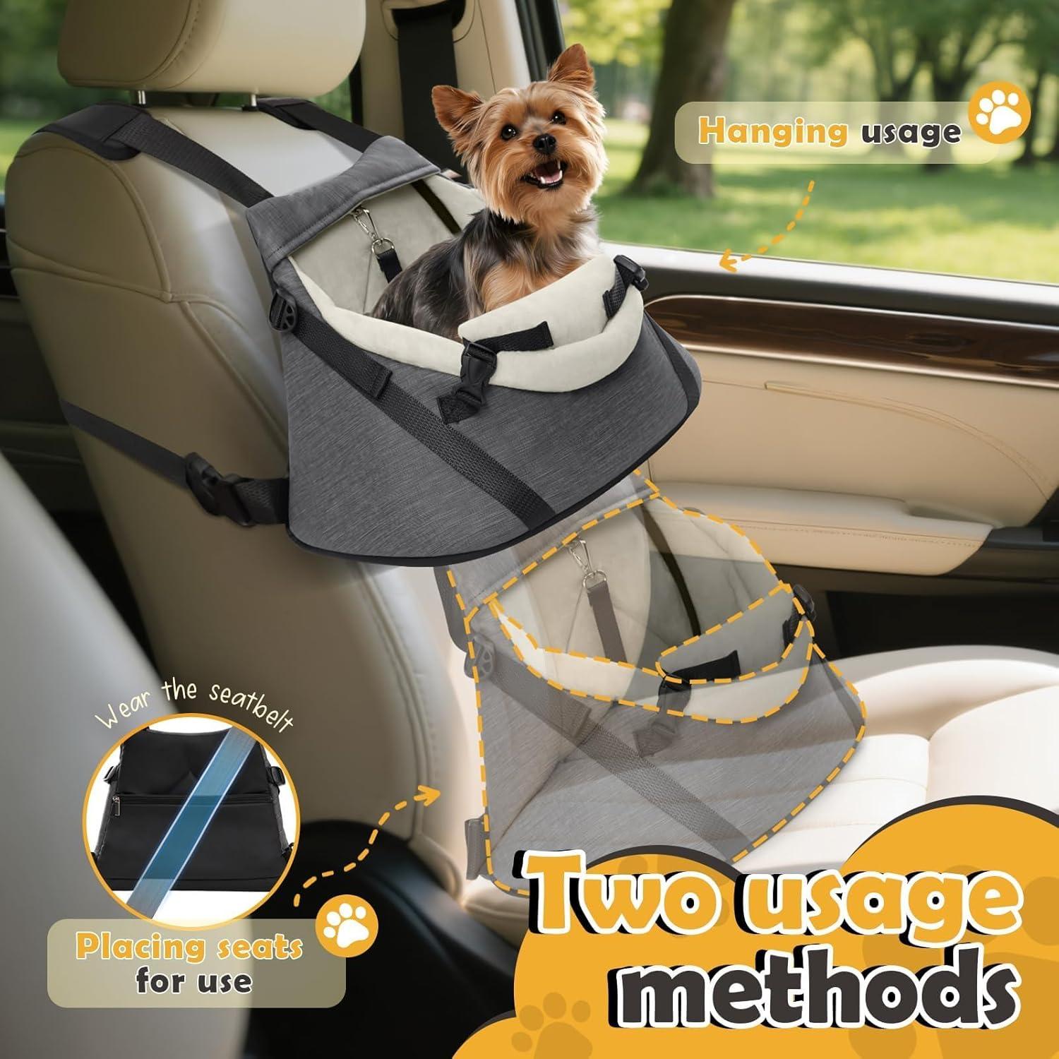 Asiento de Coche para Perros WOYYHO Mediano 36.8x24.9cm