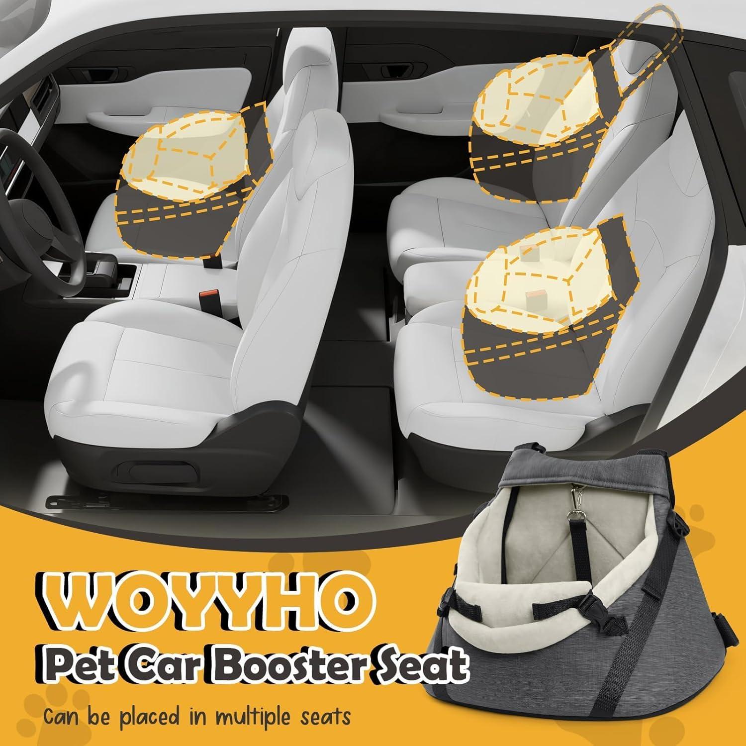 Asiento de Coche para Perros WOYYHO Mediano 36.8x24.9cm
