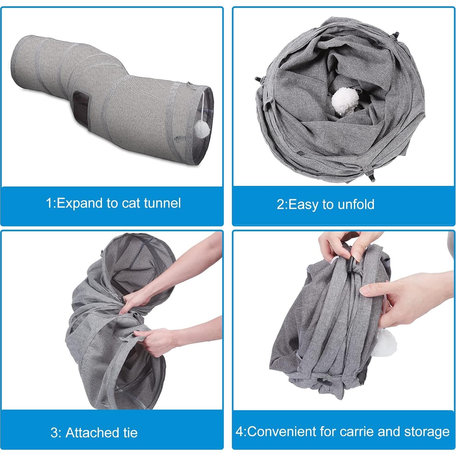 Túnel para Gatos Ownpets Plegable 121.92 cm Tela Oxford