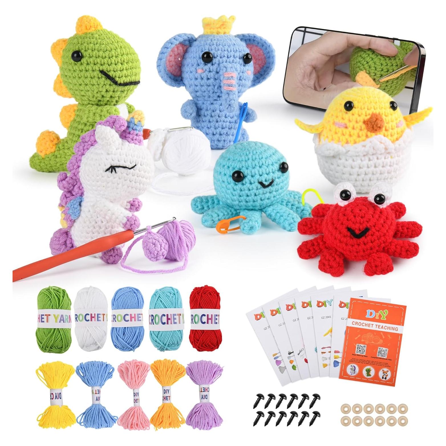 Kit de Crochet MINGOMINGO para Principiantes - 6 Animales