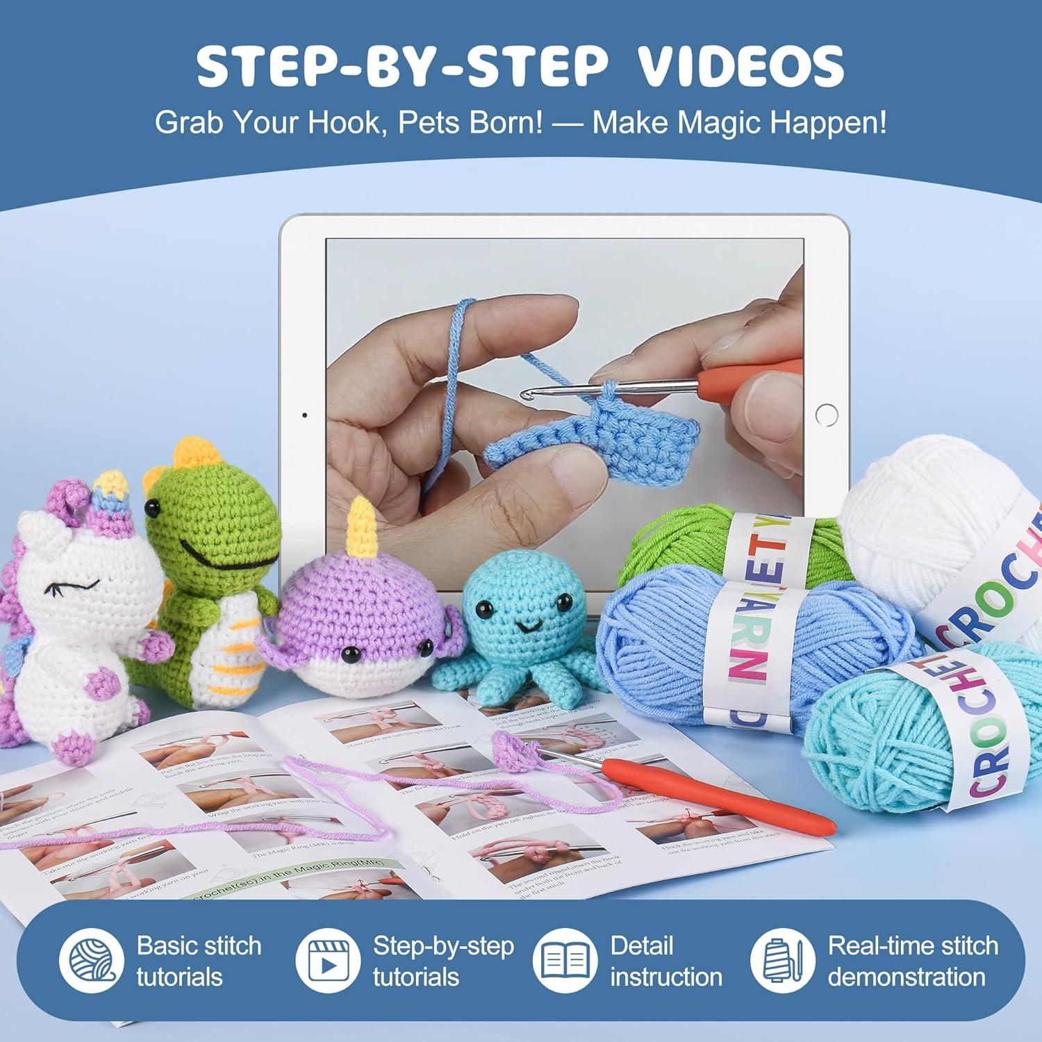 Kit de Crochet MINGOMINGO para Principiantes - 6 Animales