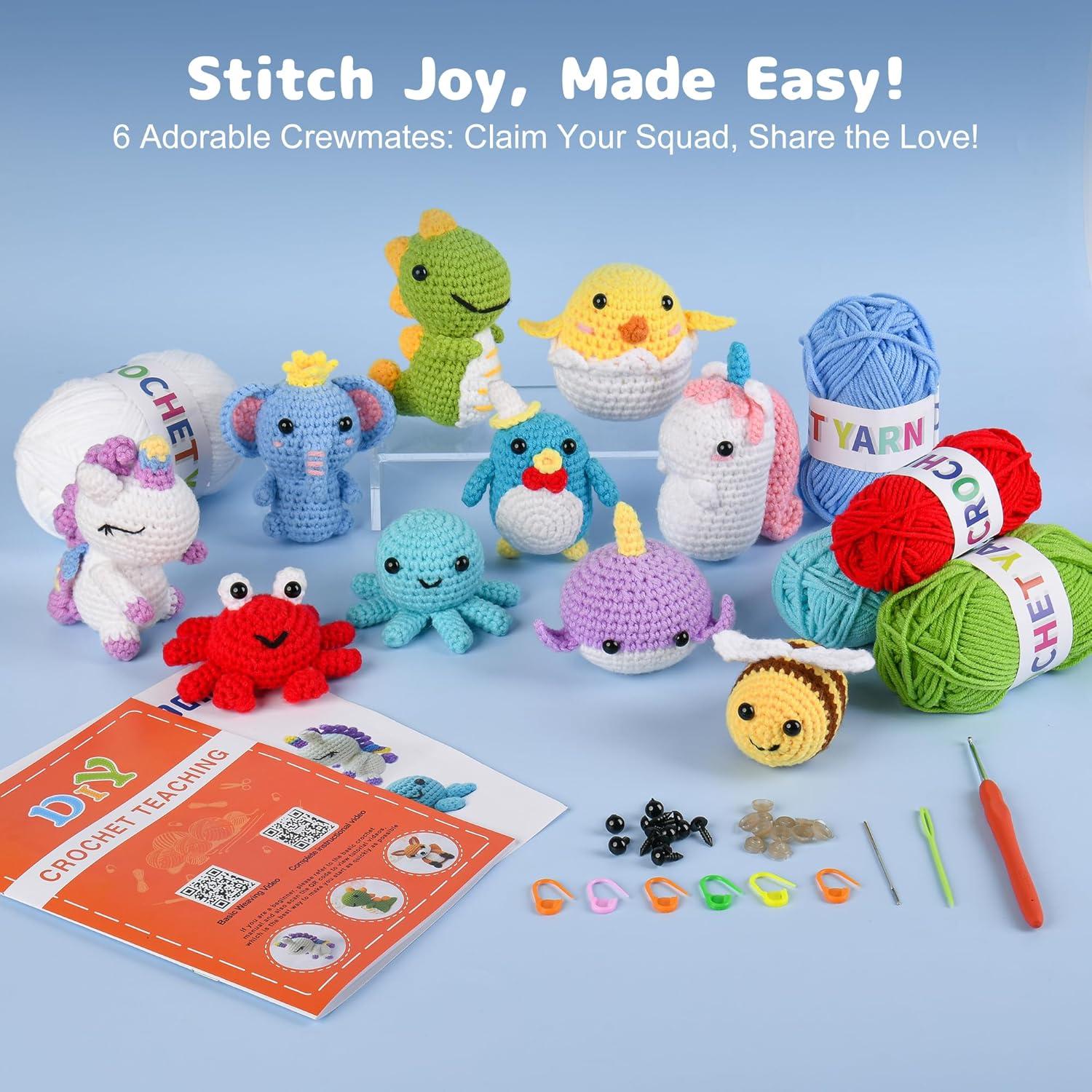 Kit de Crochet MINGOMINGO para Principiantes - 6 Animales