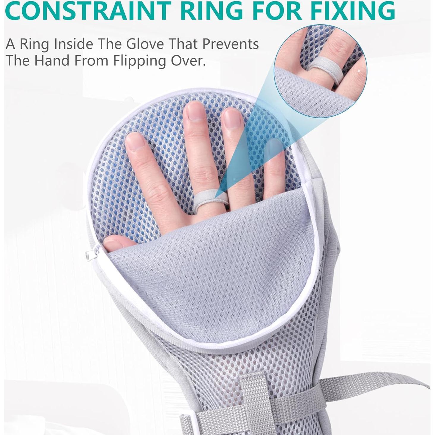 Guantes de Restricción Médica Lefeke - 2 Piezas, Gris