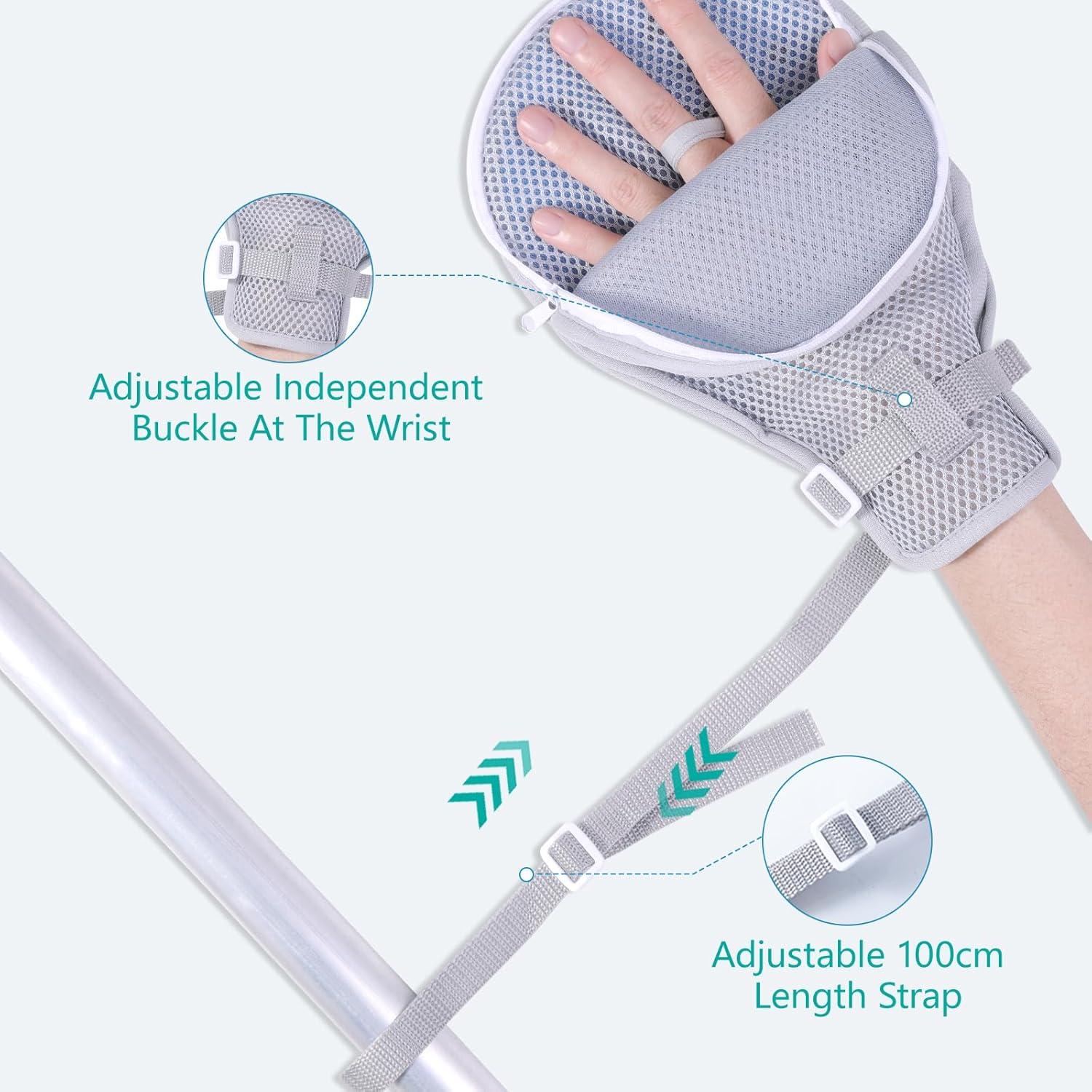 Guantes de Restricción Médica Lefeke - 2 Piezas, Gris