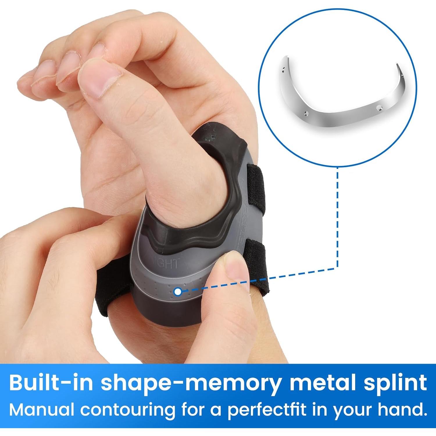 Férula de Pulgar Velpeau CMC Gris Mano Derecha M para Artritis