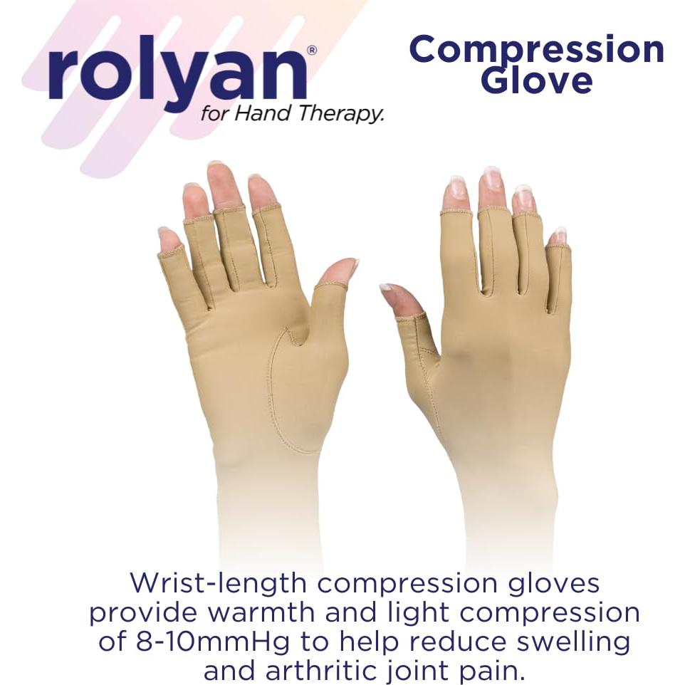 Guante de Compresión Rolyan Mediano Dedo Abierto Mano Derecha