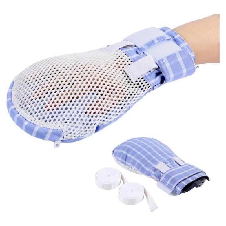 Guantes de Restricción Ehucon para Demencia - 2 Piezas, Transpirables y Lavables