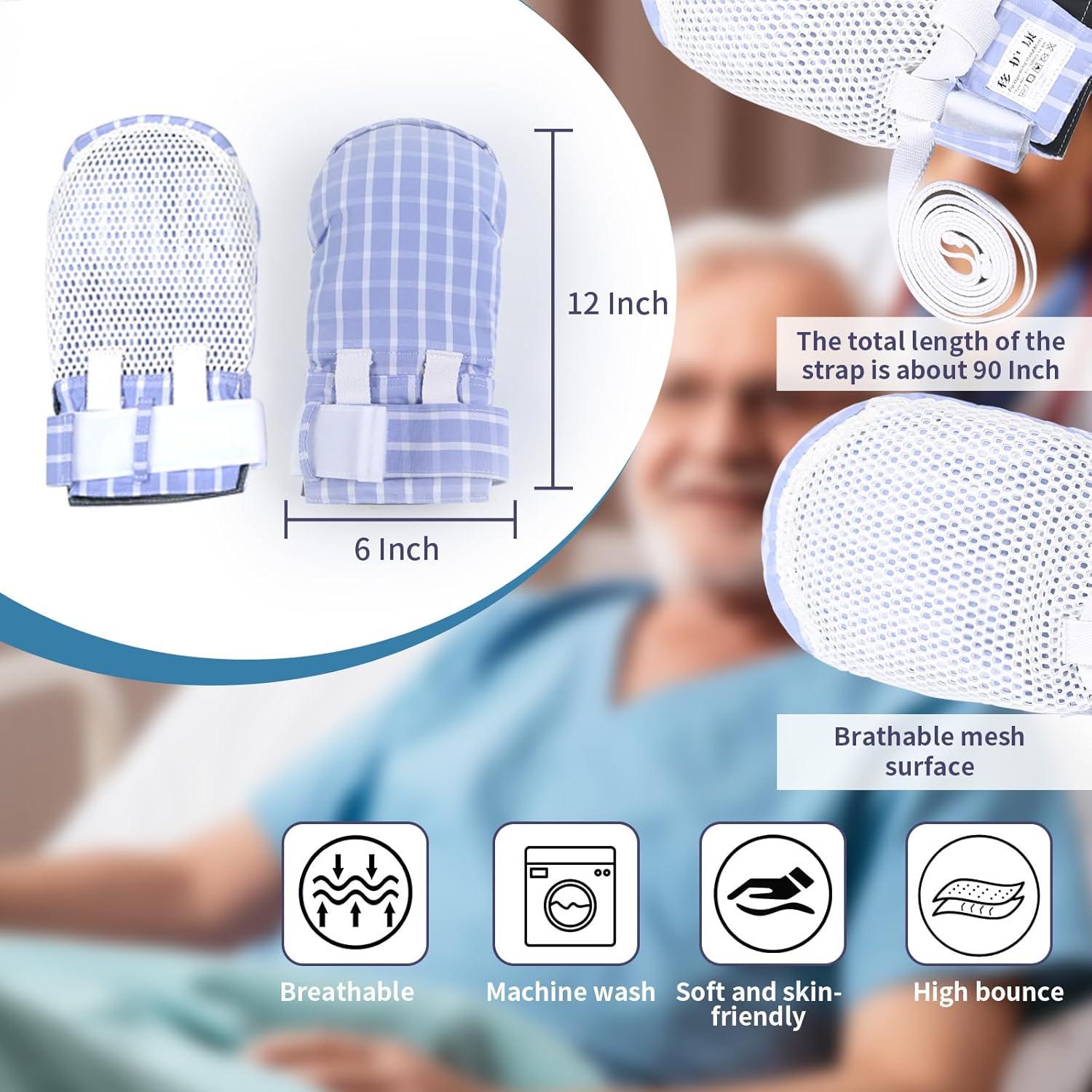 Guantes de Restricción Ehucon para Demencia - 2 Piezas, Transpirables y Lavables