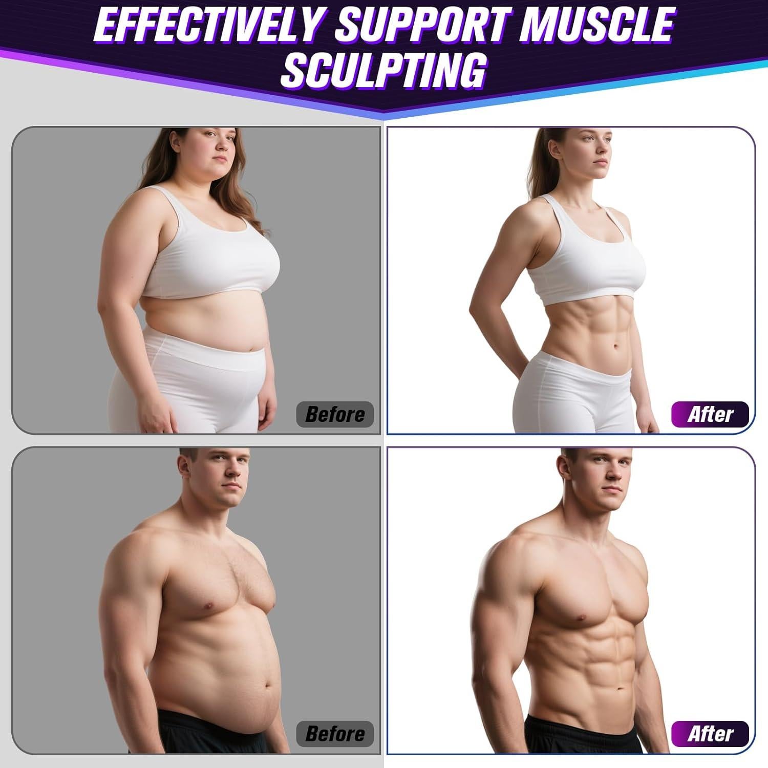 Cinturón Estimulador Muscular OUJEALEE TENS y PMS 142 cm